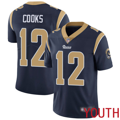 Los Angeles Rams Limited Navy Blue Youth Brandin Cooks Home Jersey NFL Football 12 Vapor Untouchable